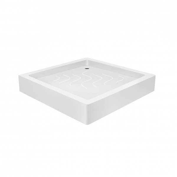 Набір Lidz душова кабіна Wawel SC80x80.SAT.LOW.GR, скло тоноване 4 мм + піддон Mazur