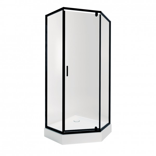 Набор Qtap душевая кабина Scorpio BLA10995-AC6 Clear 2120x900x900 мм + поддон Diamond 309912 90x90x12 см с сифоном