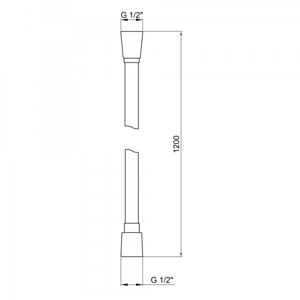 Шланг для ручного душу Qtap Hadice 1200 мм QT054BL43073 Black Matt