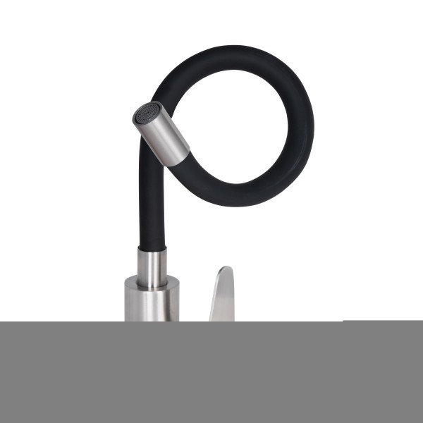 Смеситель для кухни Lidz Vida 015F3 с гибким изливом (k35) LDVID015F3BLA43358 Black