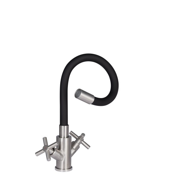 Змішувач Wind для кухні U рефлекторний Black 13R-BFS, Black керамічна букса Lidz