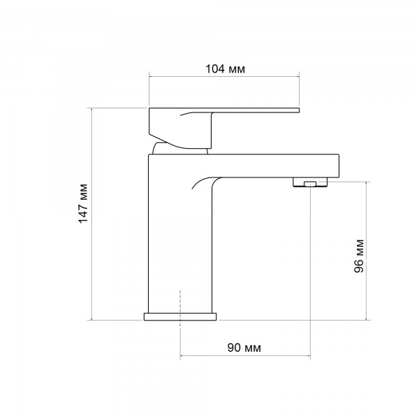 Змішувач для раковини Lidz LDARR001CRM44955