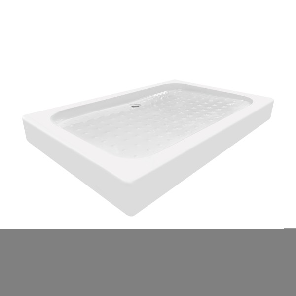 Душевой поддон KAPIELKA ST120x80х14 низкий, прямоугольный, диаметр слива 52 мм Lidz