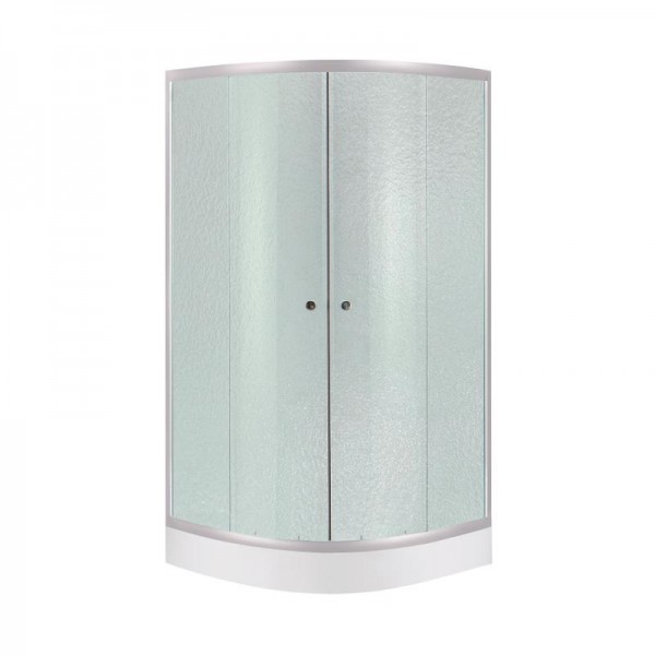 Душевая кабина Lidz Latwa SC80x80.SAT.LOW.FR, стекло Frost 4 мм + Lidz Душевой поддон KAPIELKA ST80x80x15
