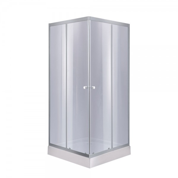 Душевая кабина Lidz Wawel SC80x80.SAT.LOW.GR, стекло тон. 4 мм + Lidz Душевой поддон KAPIELKA ST80x80х14