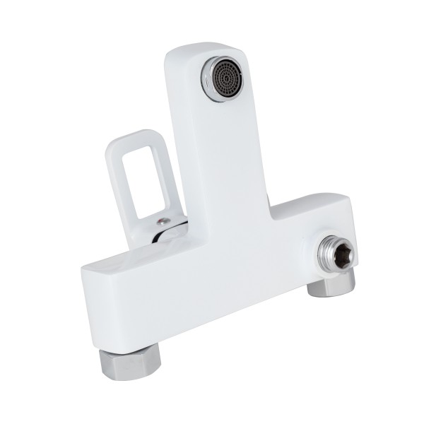 Смеситель для ванной с душевым гарнитуром белый Lidz LDWAW006WHI45398