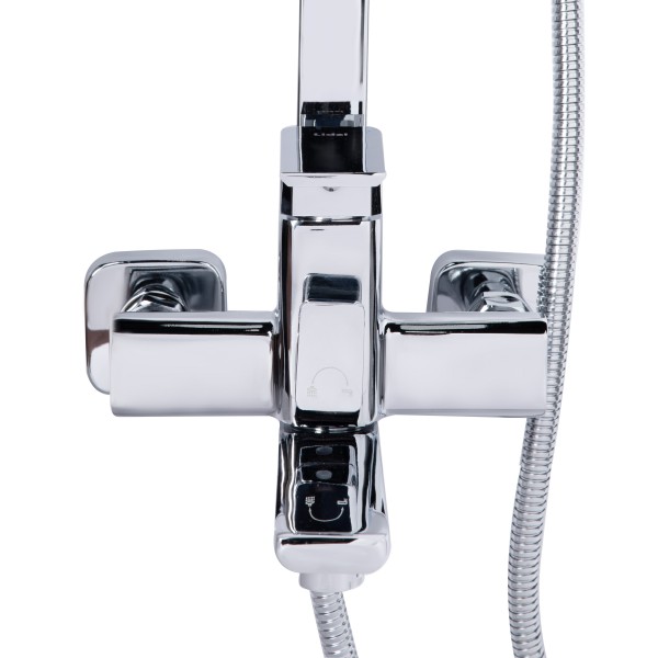 Душевая система универсальная Lidz Dozorca 1030 на три потребителя (с изливом) (k35) LDDOZ1030CRM45407 Chrome