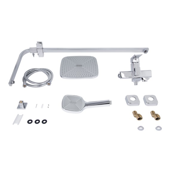 Душевая система универсальная Lidz Dozorca 1030 на три потребителя (с изливом) (k35) LDDOZ1030CRM45407 Chrome