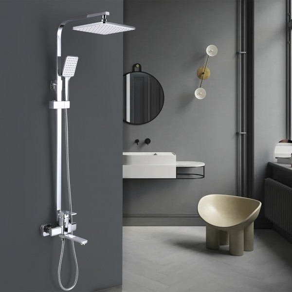 Душевая система универсальная Lidz Dozorca 1030 на три потребителя (с изливом) (k35) LDDOZ1030CRM45407 Chrome