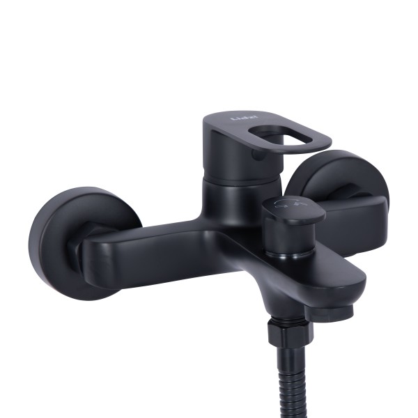 Змішувач для ванни чорний Lidz LDLAT006BLA45419