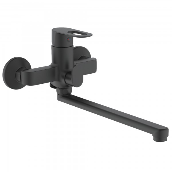 Смеситель для ванны черный Lidz LDLAT005BLA45420