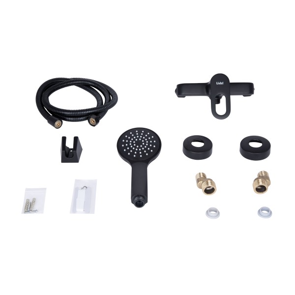 Змішувач для душу чорний Lidz LDLAT010BLA45421
