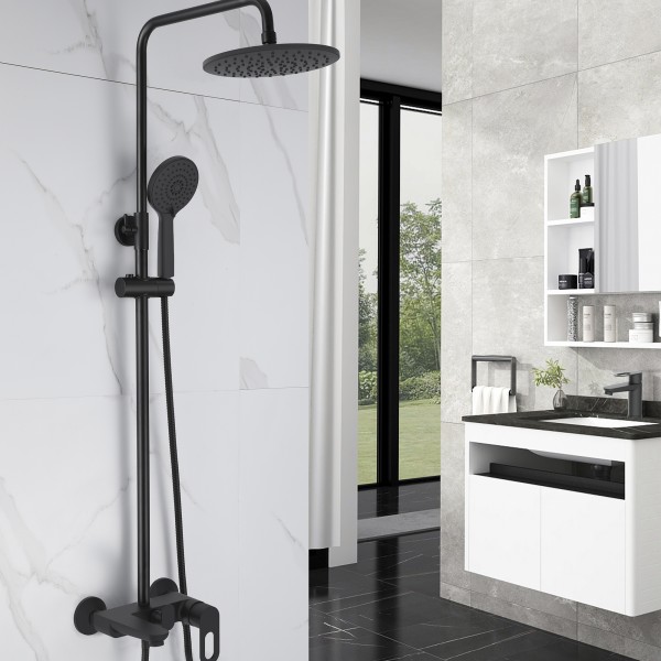 Душова система для ванної з виливом Lidz Latwa 1030 (k35) LDLAT1030BLA45422 Black