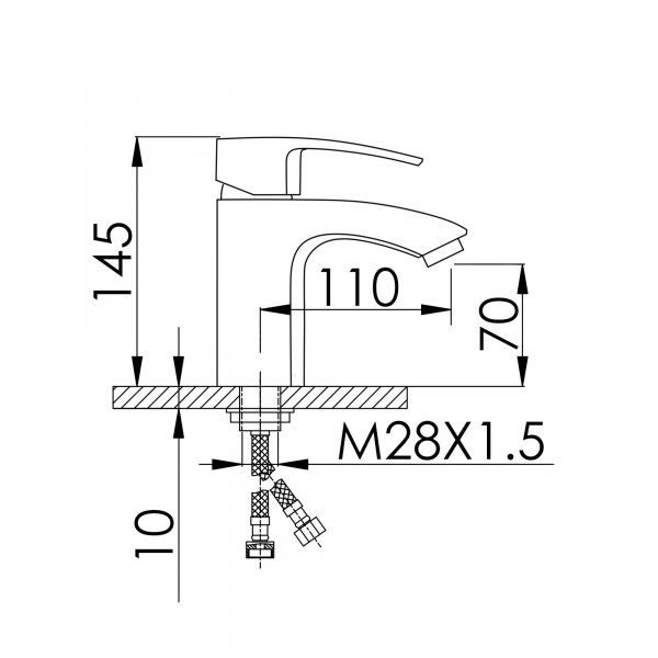 Смеситель для раковины Qtap Swan Eco QTSWA270CRM45532 Chrome