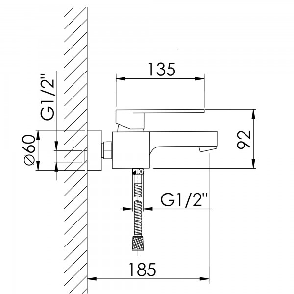 Смеситель для ванны Qtap Swan Eco QTSWA259CRM45534 Chrome