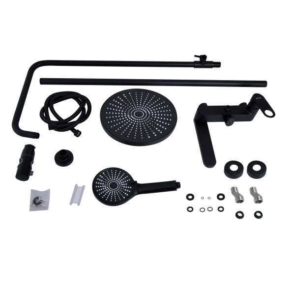 Душова система для ванни чорна Qtap Jay QTJAY111BLM45549 Black Matt