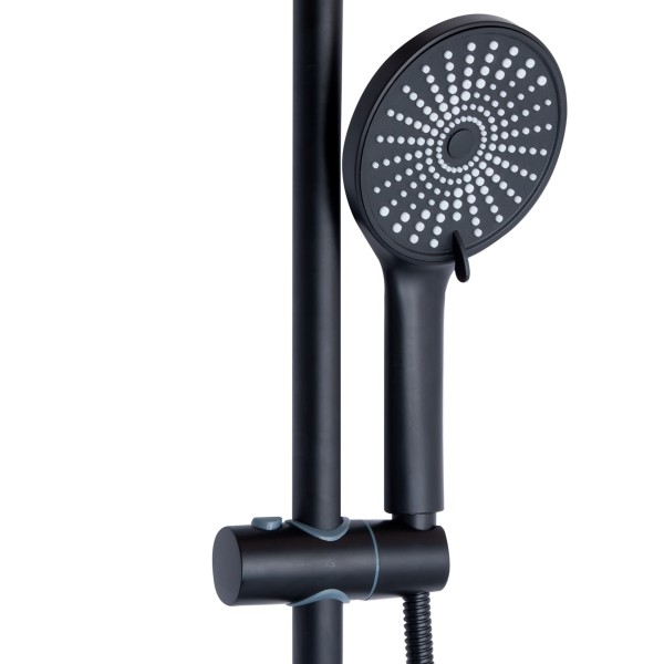 Душова система для ванни чорна Qtap Jay QTJAY111BLM45549 Black Matt