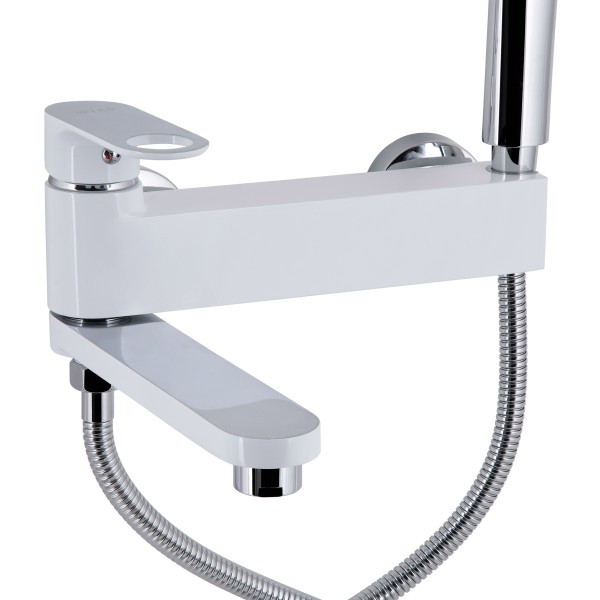 Змішувач для ванни Qtap Jay QTJAY260CRW45554 Chrome/White