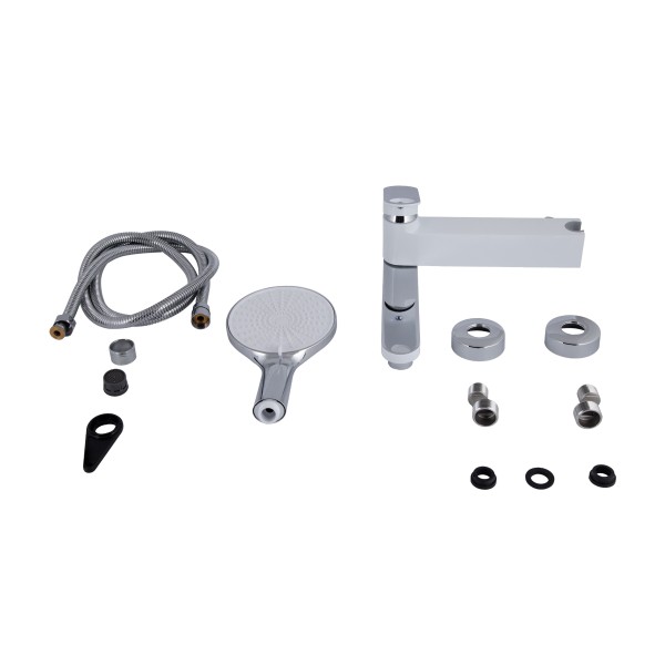 Змішувач для ванни Qtap Jay QTJAY260CRW45554 Chrome/White