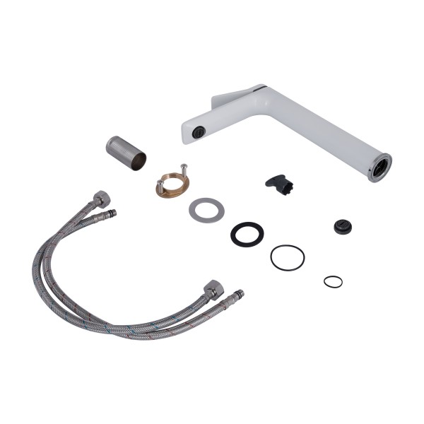 Змішувач для раковини Qtap Presto високий QTPRE269CRW45577 Chrome/White