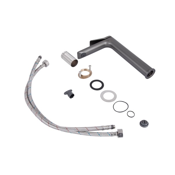 Смеситель для раковины Qtap Presto QTPRE269GRP45582 Graphite