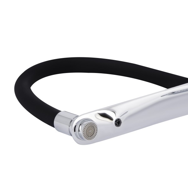 Змішувач для кухні з гнучким виливом із підключенням для питної води Qtap Vlasta New QTVLA364CRM45648 Chrome