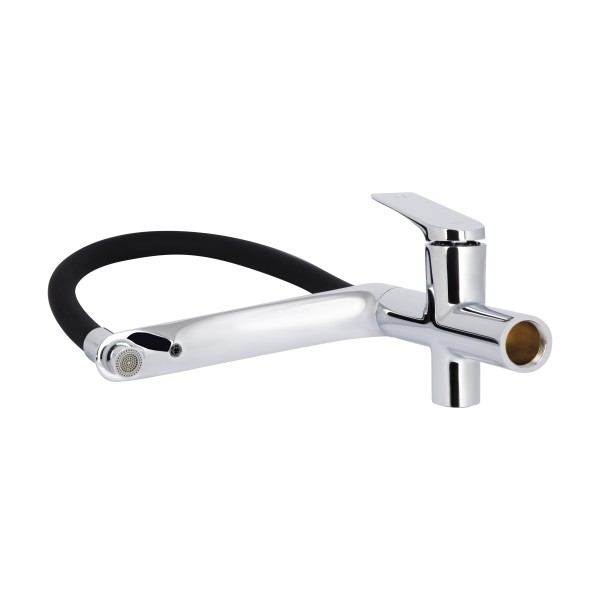 Змішувач для кухні з гнучким виливом із підключенням для питної води Qtap Vlasta New QTVLA364CRM45648 Chrome