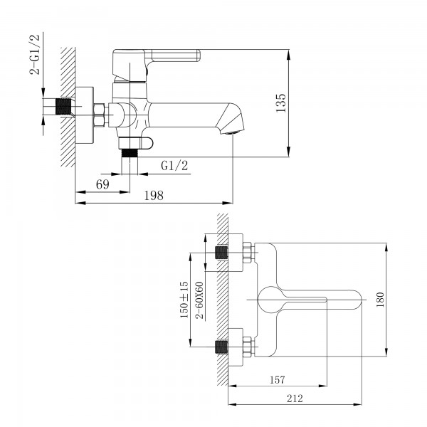 Смеситель для ванны Qtap Cardinal QTCAR259CRM45656 Chrome Смеситель для ванны Qtap Cardinal QTCAR259CRM45656 Chrome