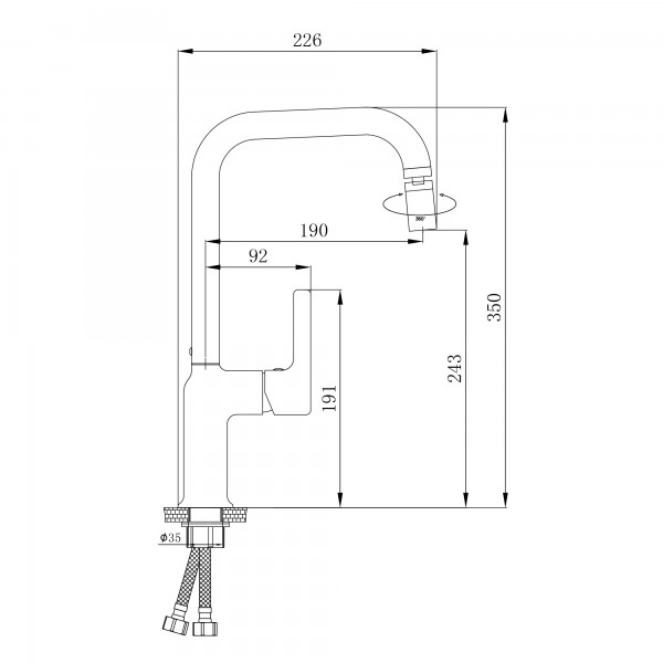Смеситель для кухни Qtap Cardinal QTCAR344CRM45658 Chrome Смеситель для кухни Qtap Cardinal QTCAR344CRM45658 Chrome