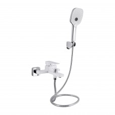 Змішувач для ванни Qtap Gemini QTGEM259CRW45683 Chrome/White