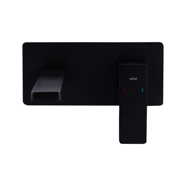 Змішувач для раковини прихованого монтажу Qtap Gemini QTGEM273BLM45694 Black Matt