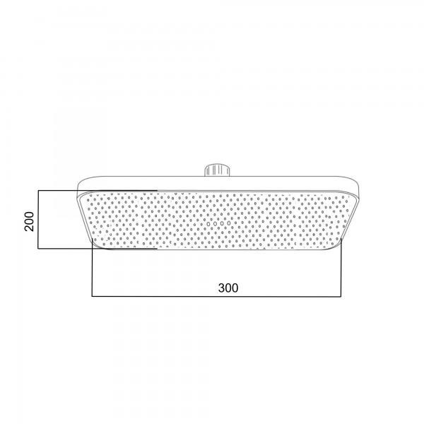 Лейка для верхнего душа Qtap Hlavova 300x200 мм прямоугольная QTHLA107BLM45783 Black Matt