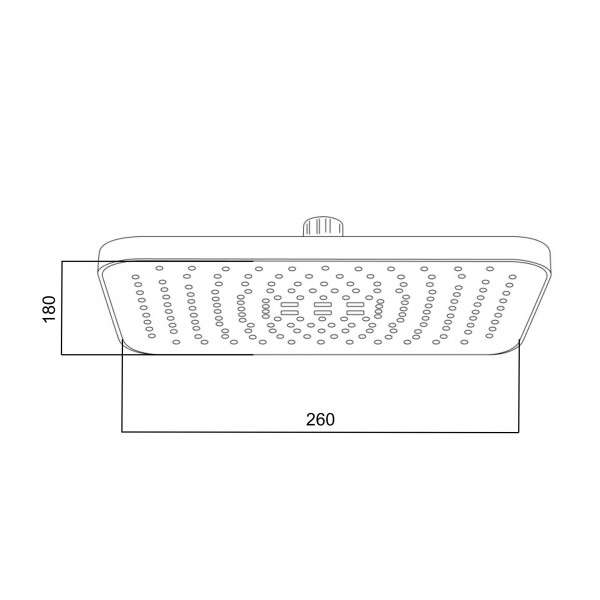 Лейка для верхнего душа Qtap Hlavova 260x180 мм прямоугольная QTHLA107CRM45785 Chrome/White