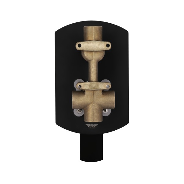 Душева система універсальна Qtap Slavonice прихованого монтажу на два споживачі QTSLA113BLM45900 Black Matt