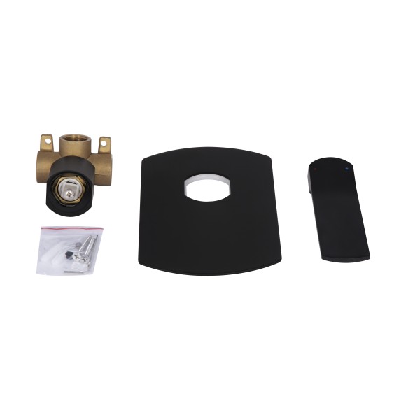Змішувач для душу прихованого монтажу Qtap Slavonice QTSLA267BLM45903 Black Matt