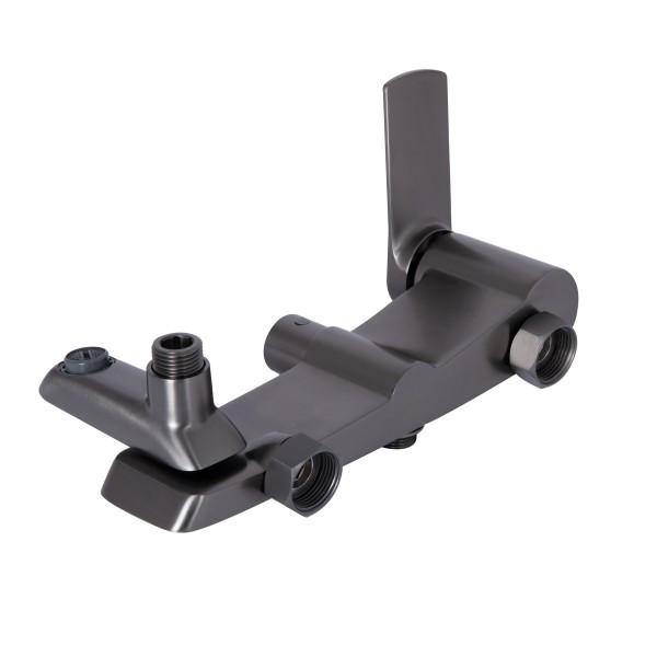 Душева система універсальна Qtap Slavonice на три споживачі (з виливом) QTSLA111GMB45910 Gunmetal Black PVD