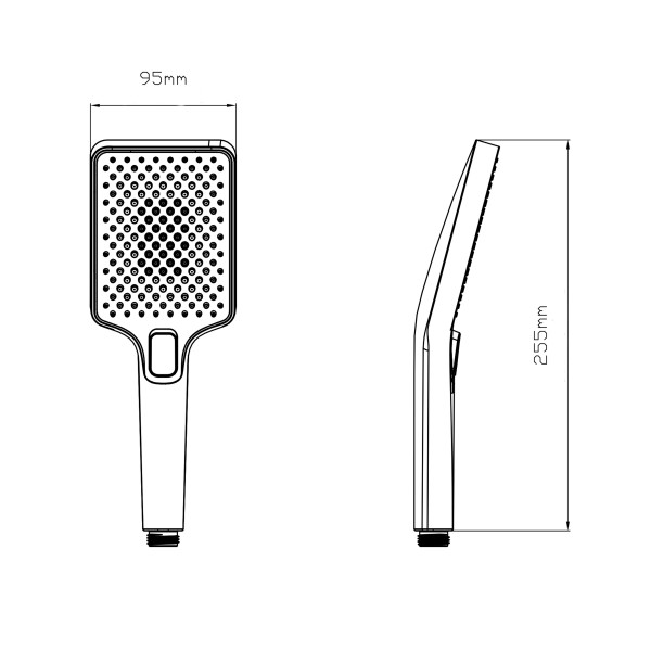 Лейка для ручного душа Qtap Rucni 140x95 мм прямоугольная QTRUC125CRM45958 Chrome Лейка для ручного душа Qtap Rucni 140x95 мм прямоугольная QTRUC125CRM45958 Chrome