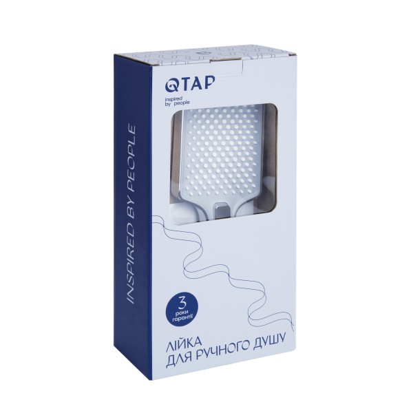 Лейка для ручного душа Qtap Rucni 140x95 мм прямоугольная QTRUC125CRM45958 Chrome Лейка для ручного душа Qtap Rucni 140x95 мм прямоугольная QTRUC125CRM45958 Chrome