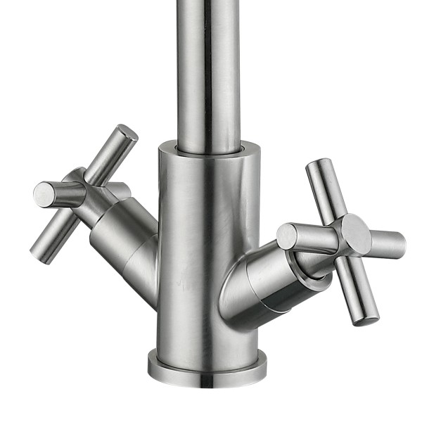 Змішувач для кухні двовентильний Lidz Wind 161F LDWIN161FNKS46098 Nickel