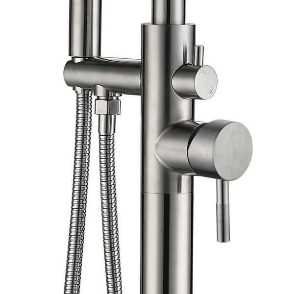 Смеситель для ванны напольный Lidz Aria 004 LDARI004NKS46099 Nickel