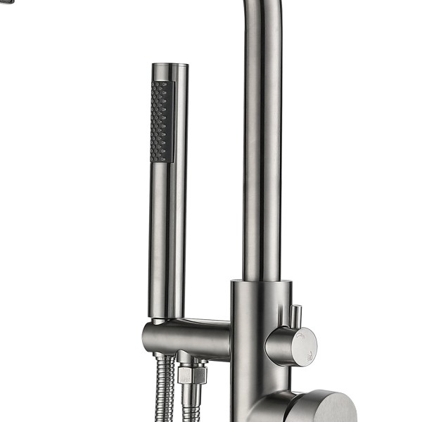 Смеситель для ванны напольный Lidz Aria 004 LDARI004NKS46099 Nickel