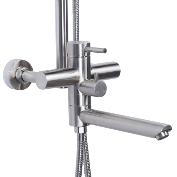 Душевая система универсальная Lidz Aria 1033 на три потребителя (с изливом) (k35) LDARI1033NKS46109 Nickel