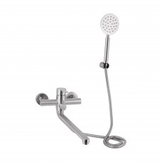 Смеситель для ванны с длинным изливом Brinex Pure 005 Nickel BRIPUR005NKL