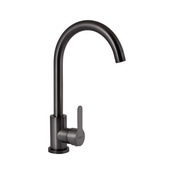 Смеситель для кухни графит Brinex Pure 015F Graphite BRIPUR015FGRP