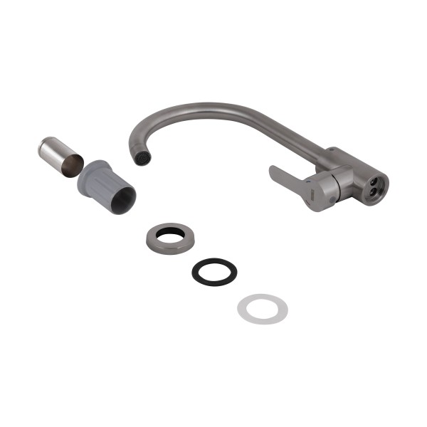 Змішувач для кухні Brinex Pure 015F Nickel BRIPUR015FNKL