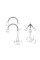 Смеситель для кухни с гибким изливом Brinex Pure 015F41 Nickel BRIPUR015F41NKL