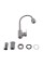 Смеситель для кухни с гибким изливом Brinex Pure 015F41 Nickel BRIPUR015F41NKL