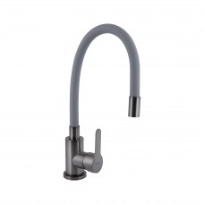 Смеситель для кухни с гибким изливом Brinex Pure 015F3 Graphite/Grey BRIPUR015F3GRG