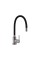 Змішувач для кухні з гнучким виливом чорний Brinex Pure 015F3 Nickel/Black BRIPUR015F3NKB