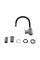 Змішувач для кухні з гнучким виливом чорний Brinex Pure 015F3 Nickel/Black BRIPUR015F3NKB